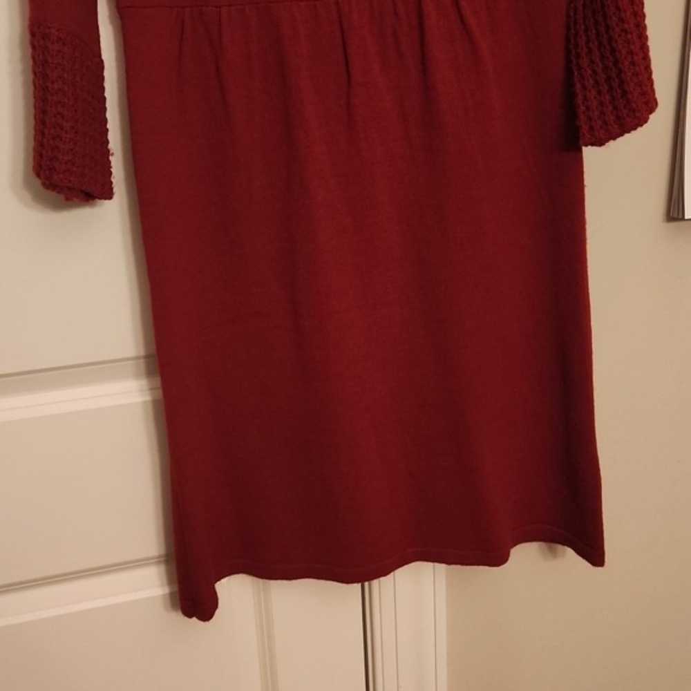 The Limited Red Cowlneck Elbow-Sleeve Dress Size S - image 4