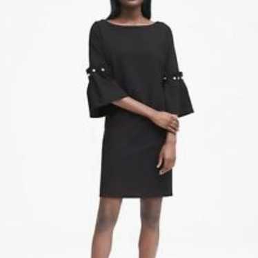 Banana Republic Black Bell Sleeves Pearl Dress 4