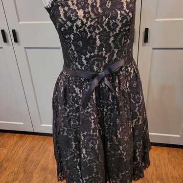 Strapless lace dress