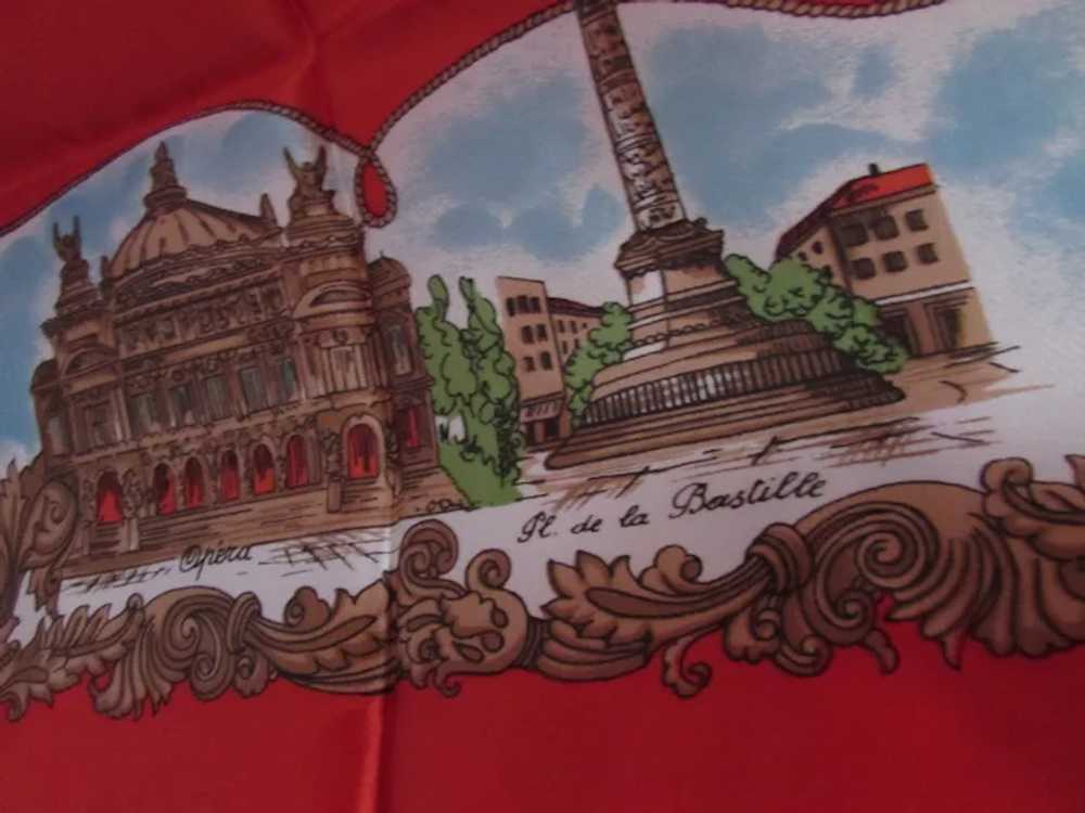 Shawl Size Scarf Souvenir Paris La Belle Epoque F… - image 8