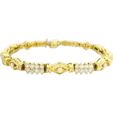 18k Yellow Gold High Quality 3.24ctw Diamond Geome