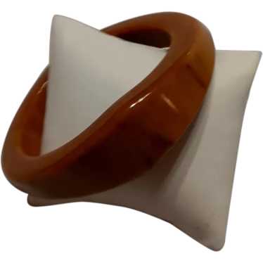 Asymmetrical Bakelite Bracelet Butterscotch & Ambe