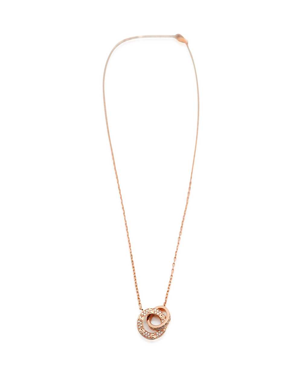 Cartier Love Diamond Necklace In 18K Rose Gold 0.… - image 2