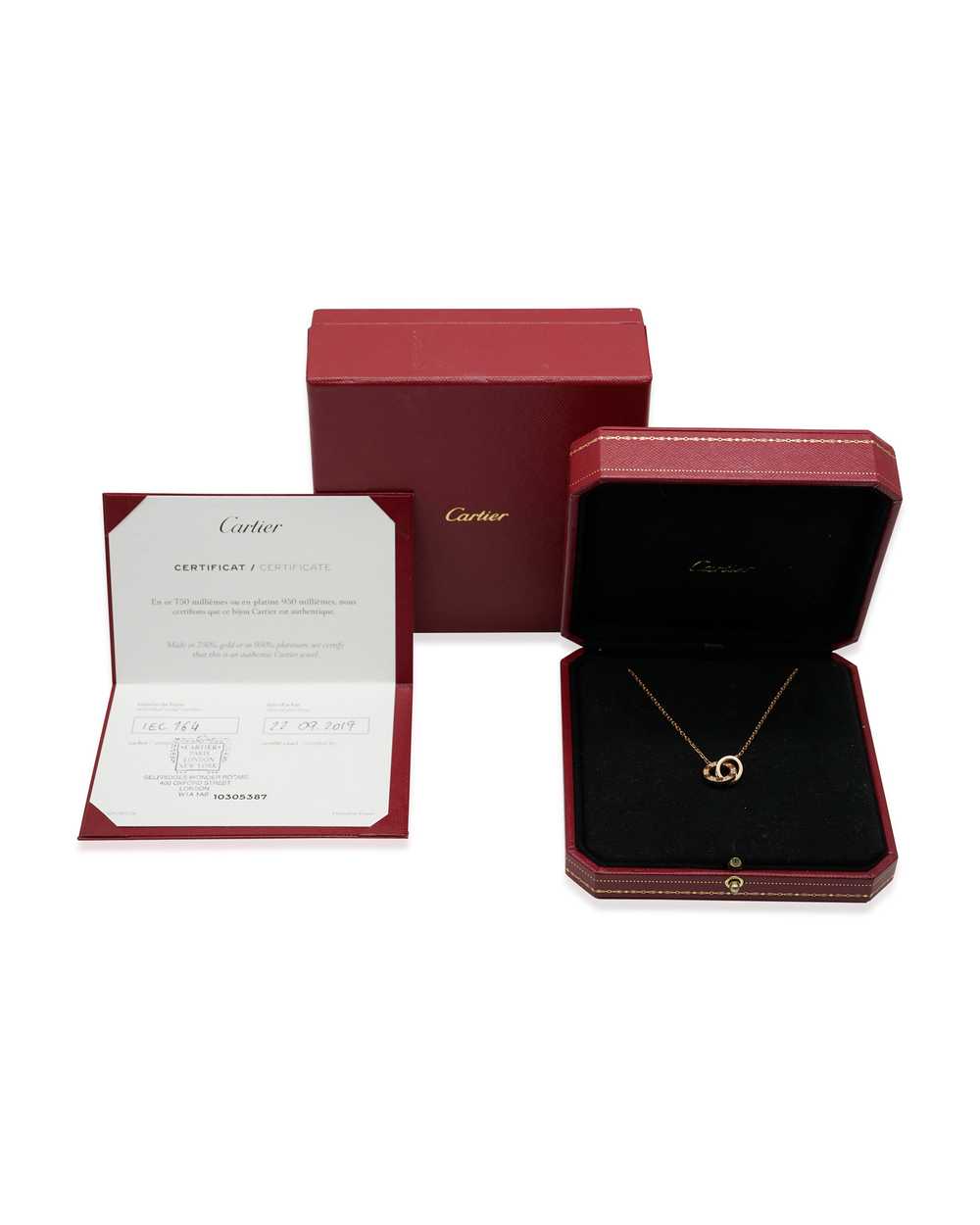 Cartier Love Diamond Necklace In 18K Rose Gold 0.… - image 3