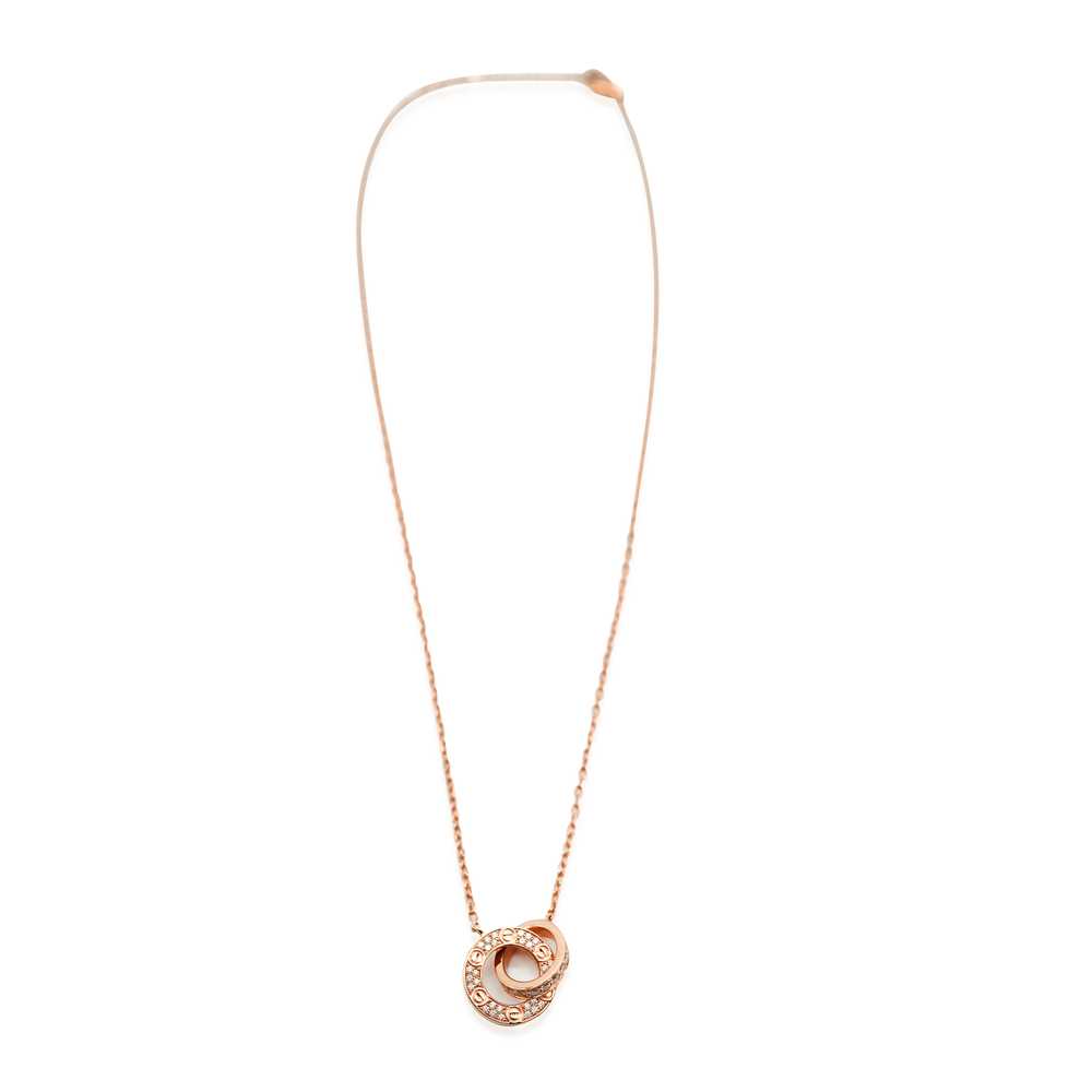 Cartier Love Diamond Necklace In 18K Rose Gold 0.… - image 5