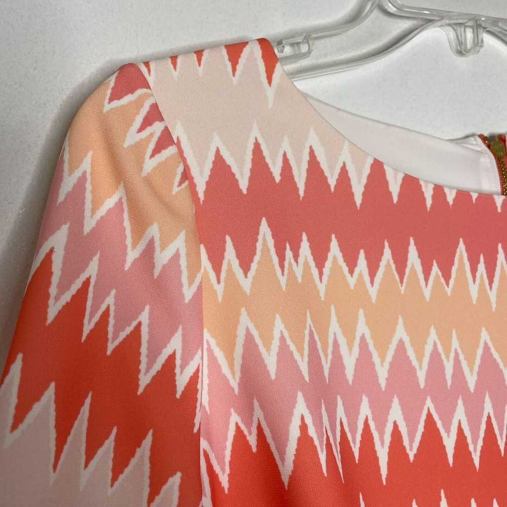 Sail to Sable Coral Zig Zag Print Bell Sleeve Dre… - image 3