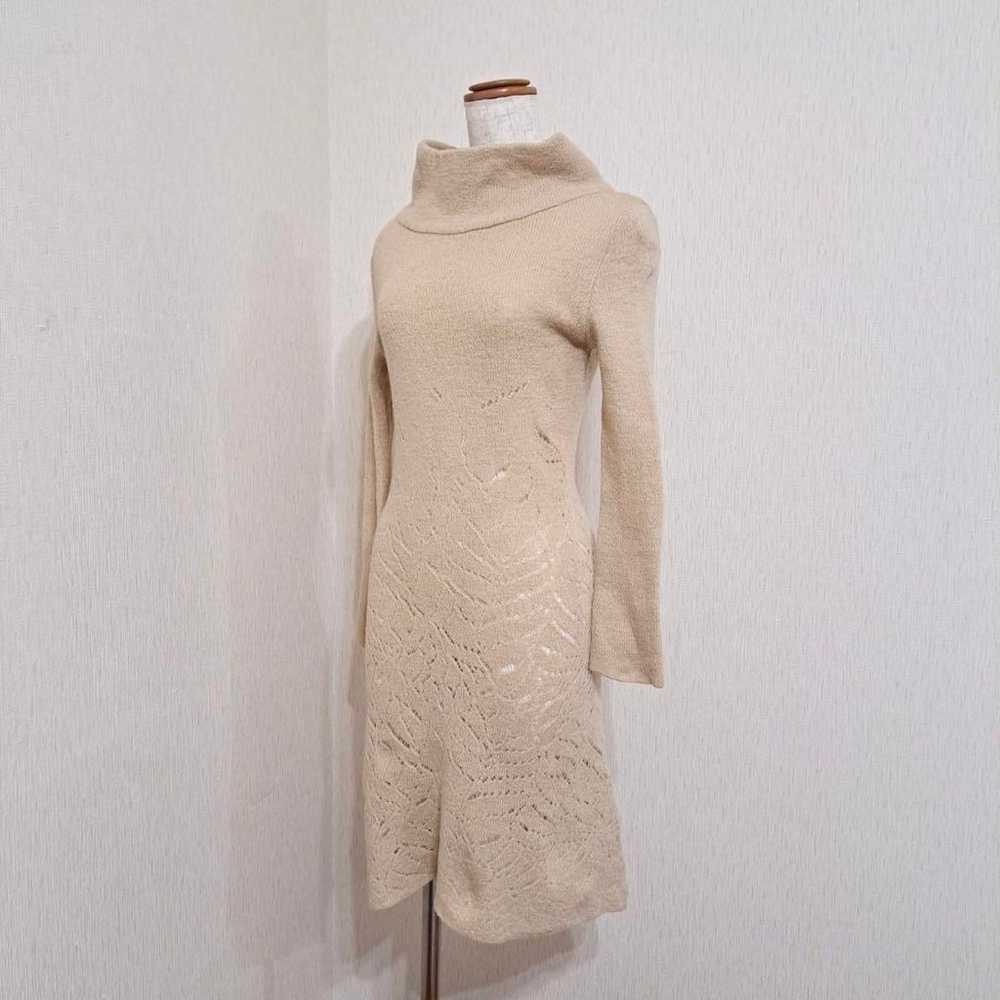 Sybilla [M] High Neck Knit Dress Beige Type Sheer… - image 3