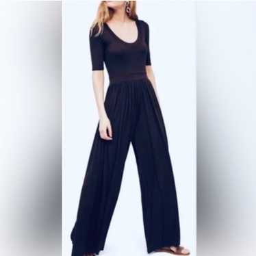 Free People Beach Rose Bowl Jumpsuit in Black