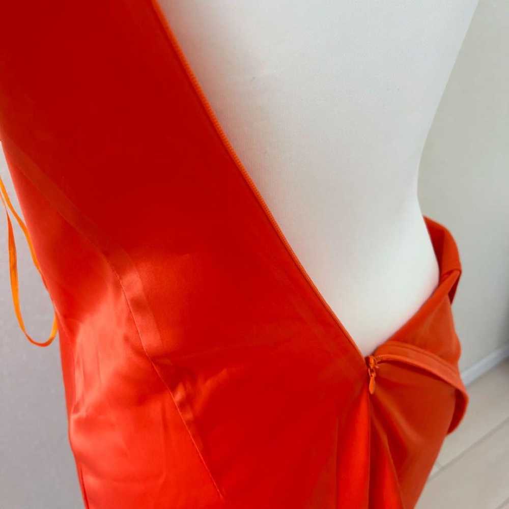 Ladies Orange Satin Knee-Length to Mini-Length Of… - image 10