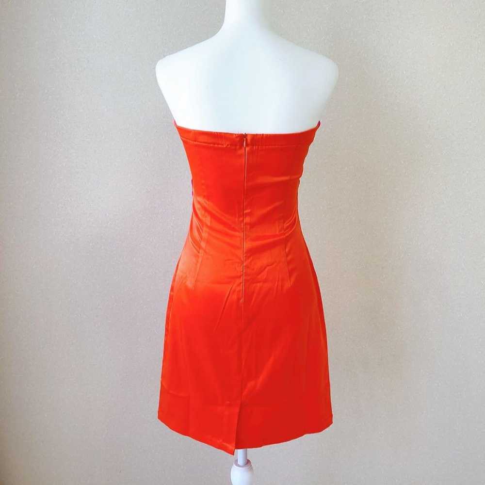 Ladies Orange Satin Knee-Length to Mini-Length Of… - image 9