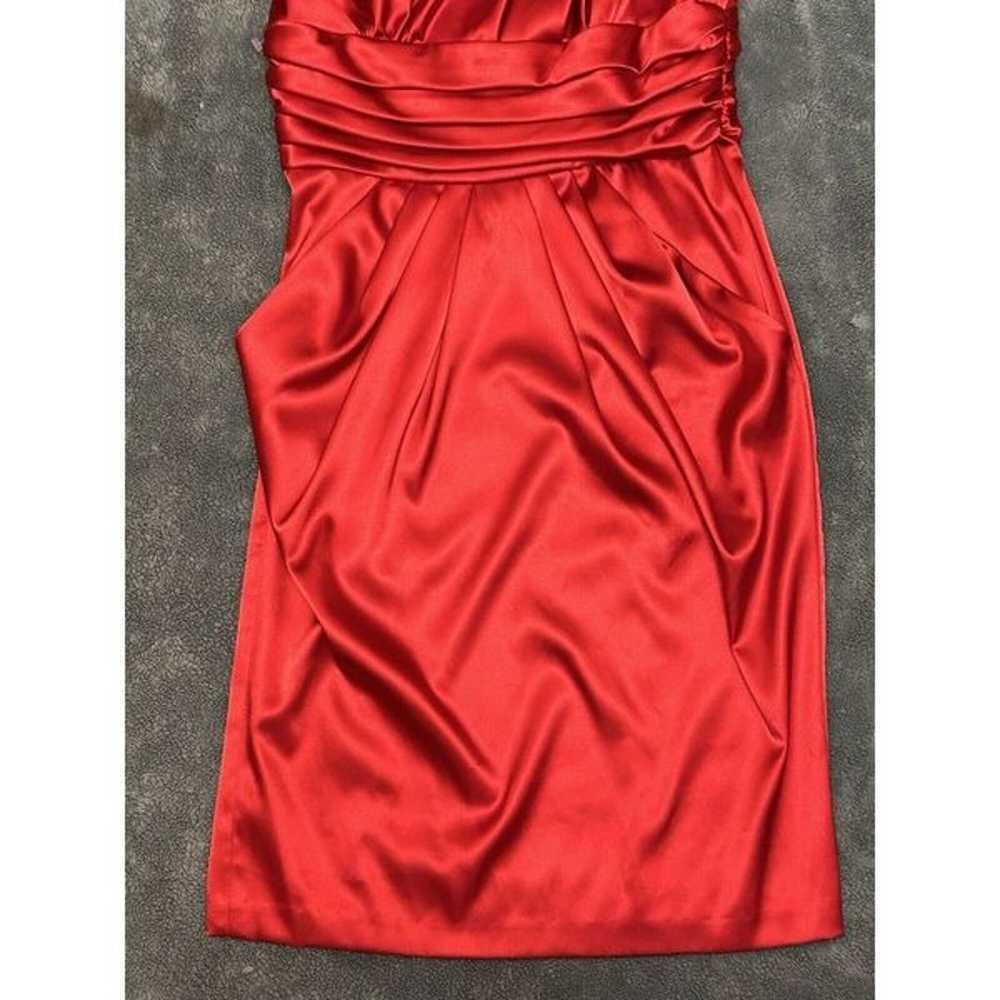 Betsey & Adam One Shoulder Red Mini Dress Front P… - image 6