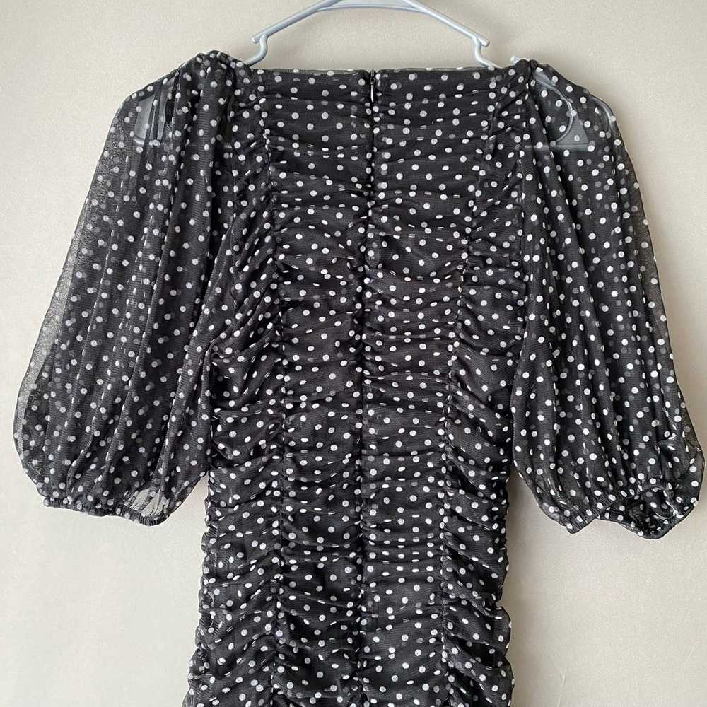 Zara sz M polka-dot mini body con dress - image 10