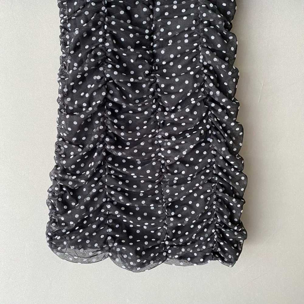 Zara sz M polka-dot mini body con dress - image 11