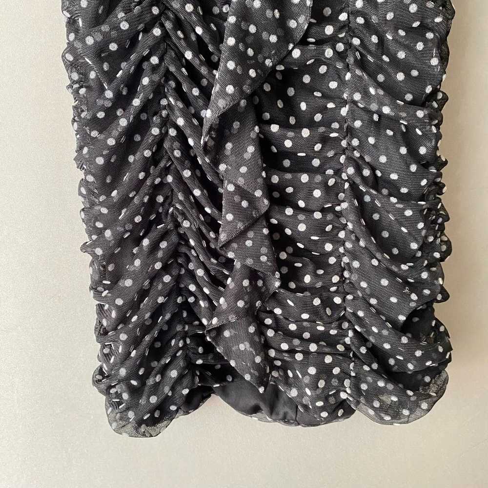 Zara sz M polka-dot mini body con dress - image 6