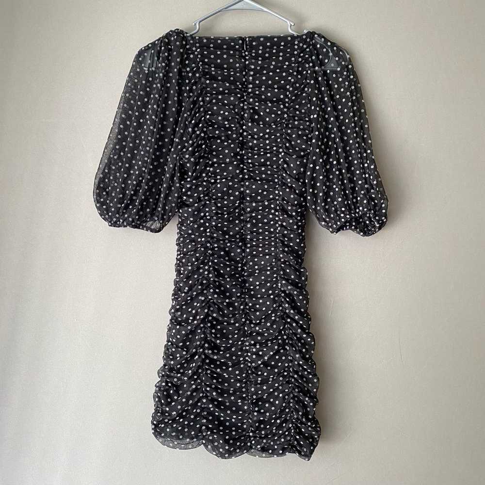 Zara sz M polka-dot mini body con dress - image 9