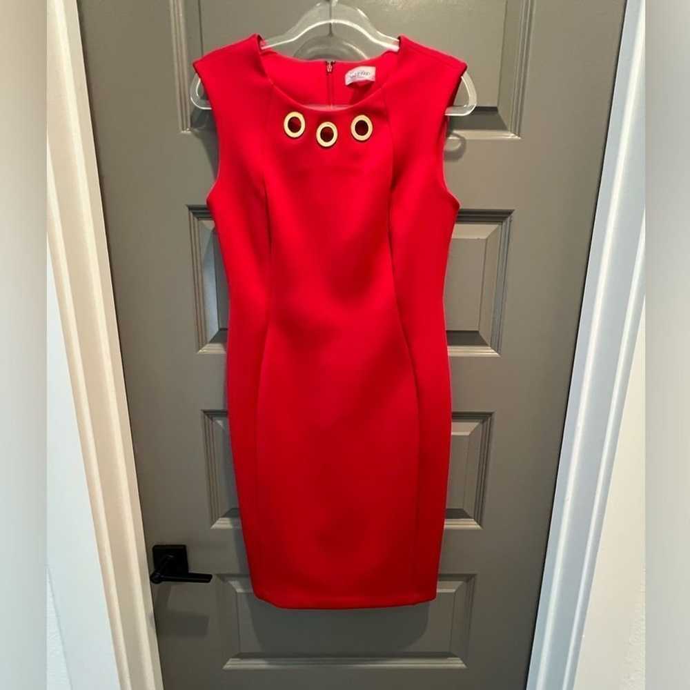 Calvin Klein Size 10 A-Line - Asymmetrical Dress … - image 12