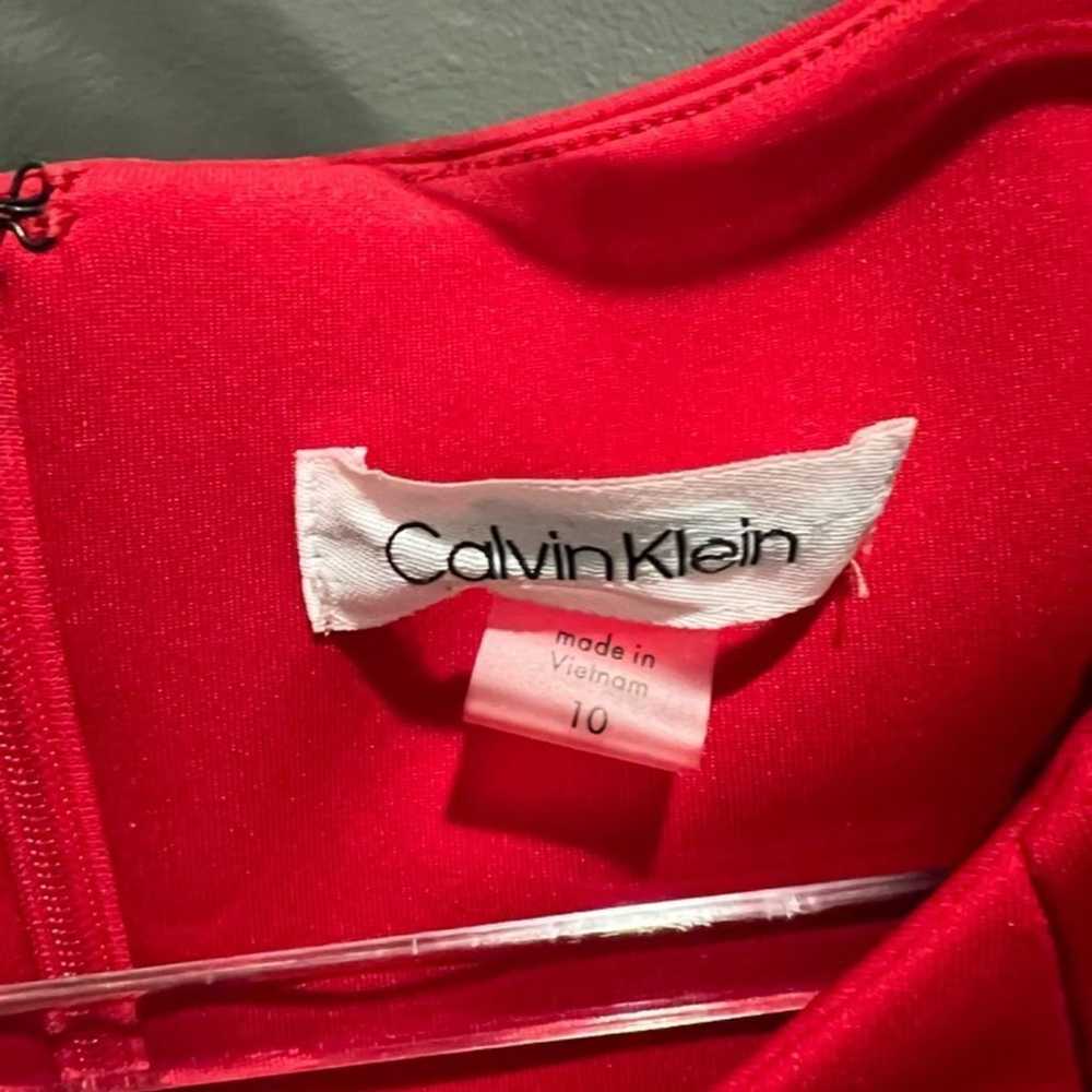 Calvin Klein Size 10 A-Line - Asymmetrical Dress … - image 2