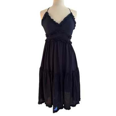 Francesca's Navy Ruffle Sundress Size Medium - image 1