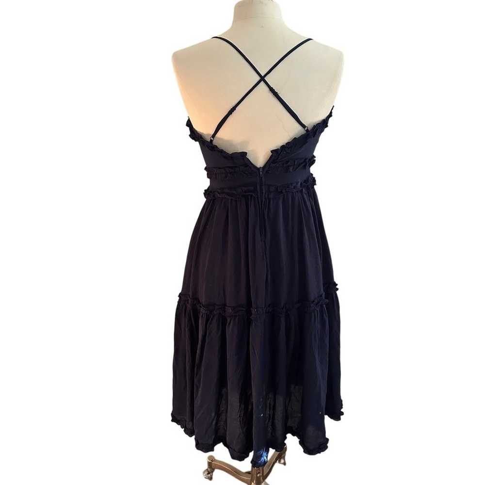 Francesca's Navy Ruffle Sundress Size Medium - image 2