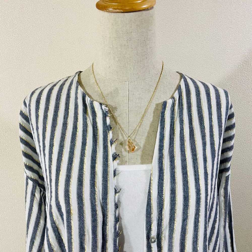 Beautiful item: Zara unlined stripe cotton no-col… - image 3