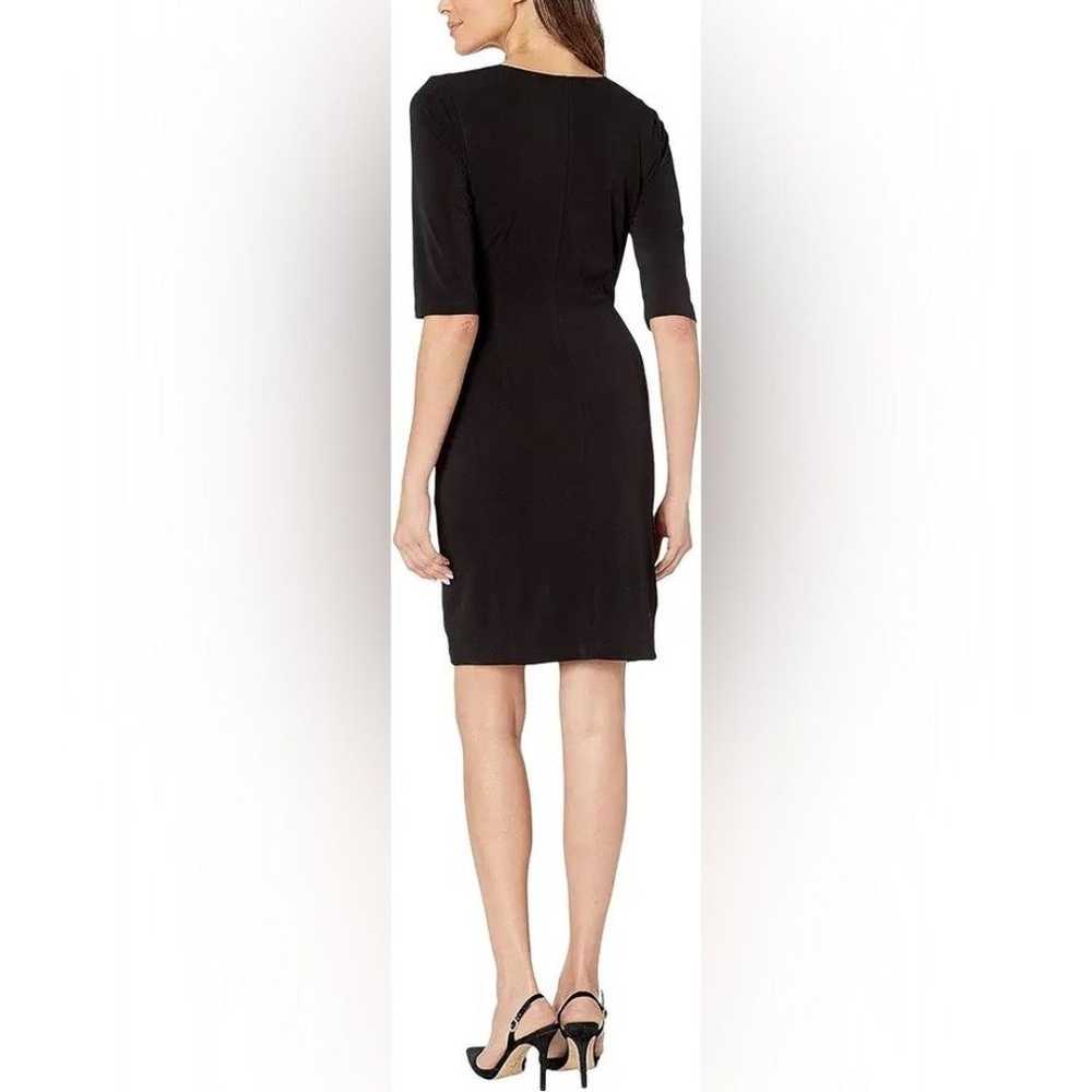 NIC & ZOE Fundamental Drape Dress Black Onyx Large - image 3