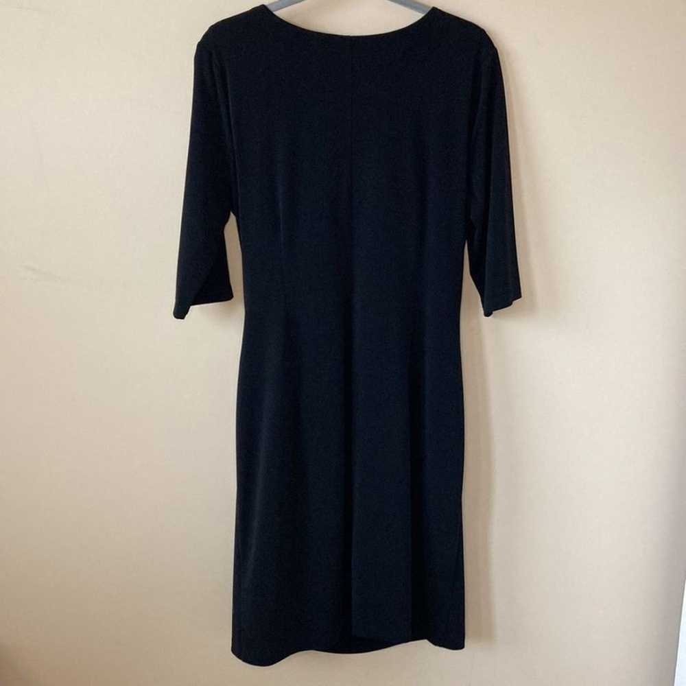 NIC & ZOE Fundamental Drape Dress Black Onyx Large - image 4