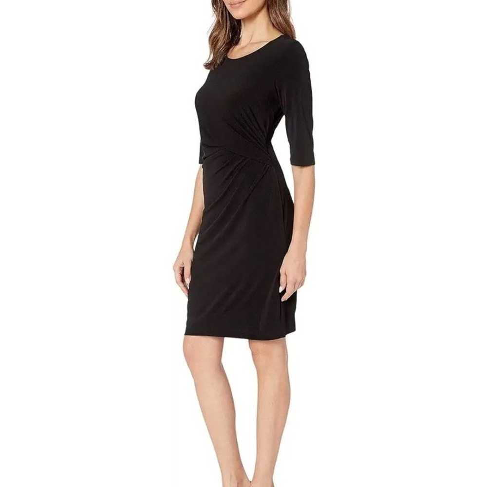 NIC & ZOE Fundamental Drape Dress Black Onyx Large - image 8