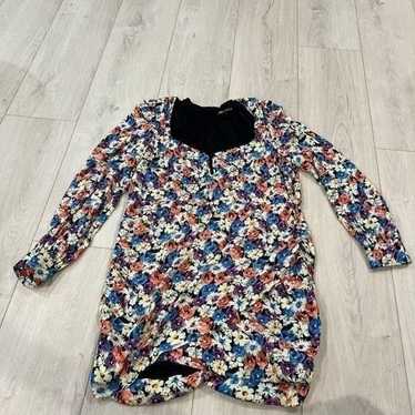 ZARA Multicolor Floral Print Mini Dress Size US
X… - image 1