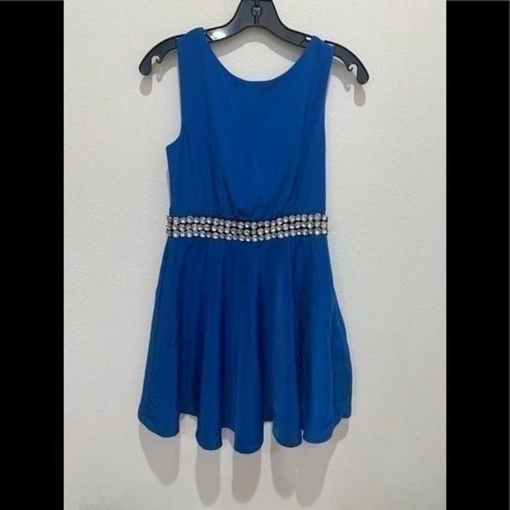 Foreign Exchange Cobalt Blue Cocktail Dress with … - image 2