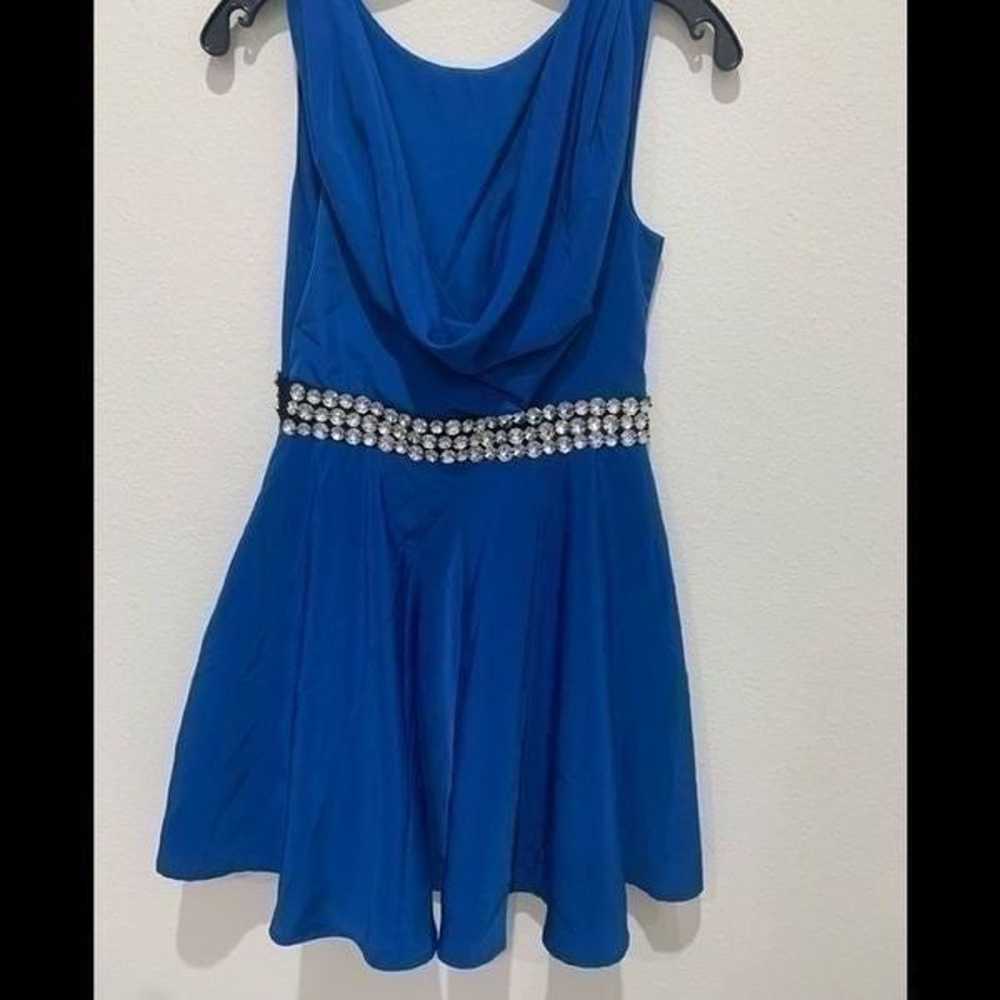 Foreign Exchange Cobalt Blue Cocktail Dress with … - image 3