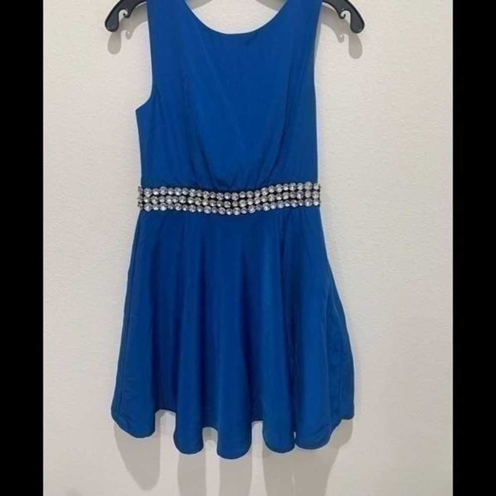 Foreign Exchange Cobalt Blue Cocktail Dress with … - image 4