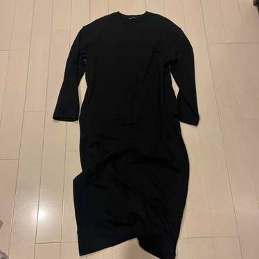 ZARA Black Long Sleeve Long Dress T-Shirt