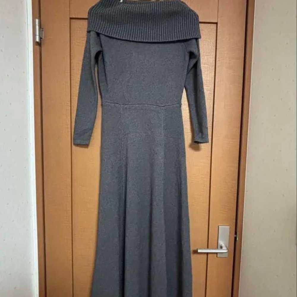 Louere Off-Shoulder Flare Knit Dress - image 5