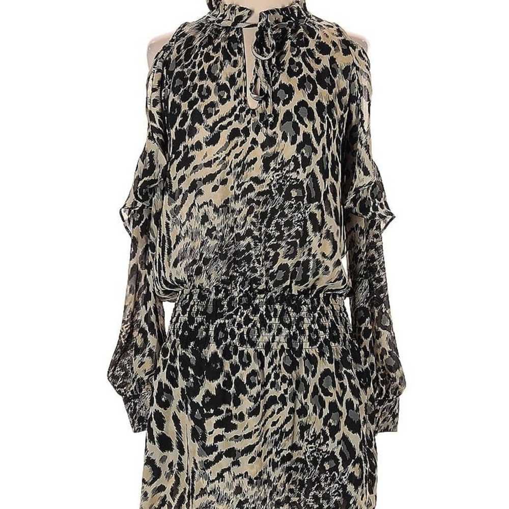 Parker New York Animal Print Cold Shoulder Mini D… - image 2