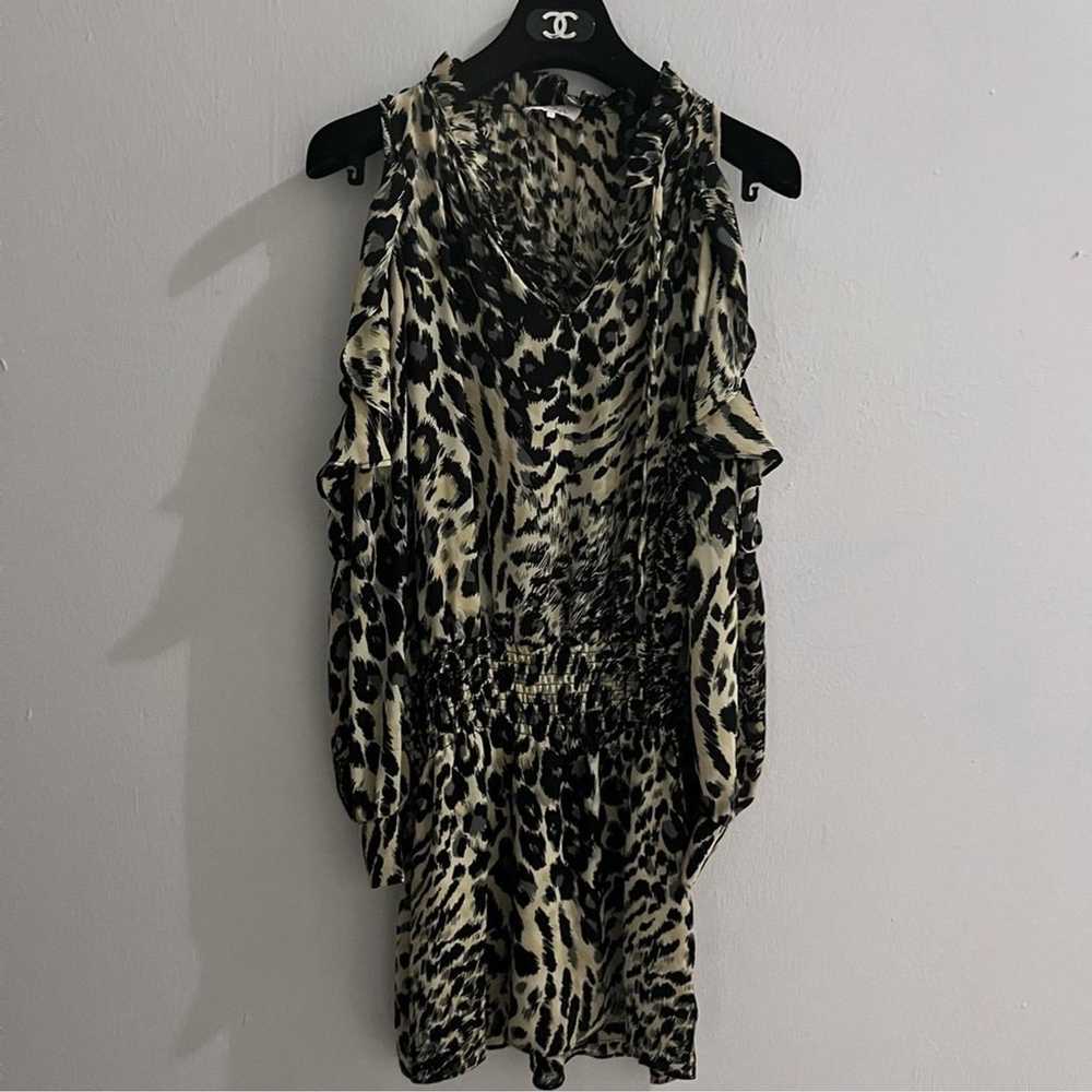 Parker New York Animal Print Cold Shoulder Mini D… - image 3