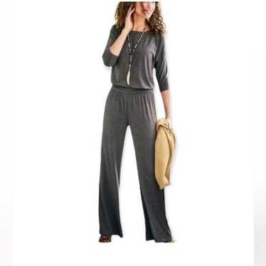 Soft Surroundings Toujours jumpsuit charcoal gray… - image 1