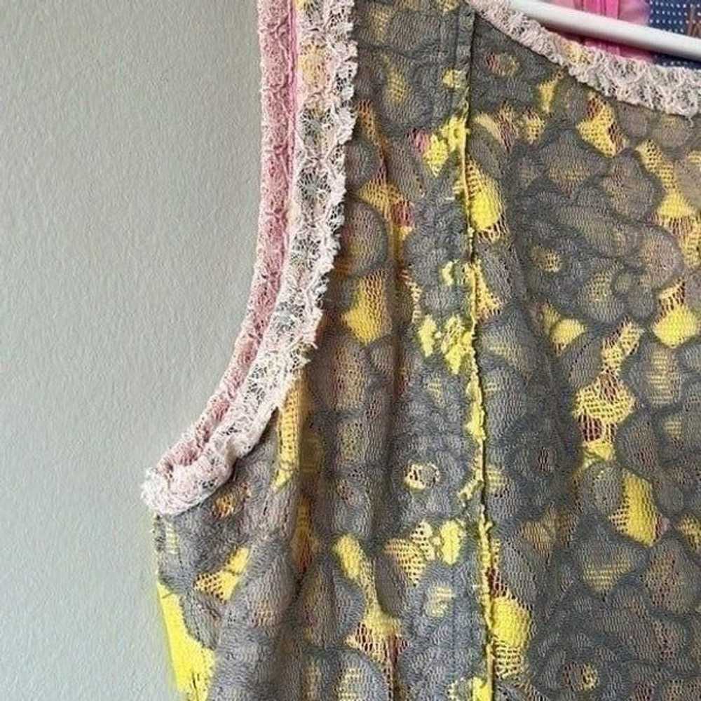 Gregory Parkinson Dress Yellow Lavendar Lace Spri… - image 10