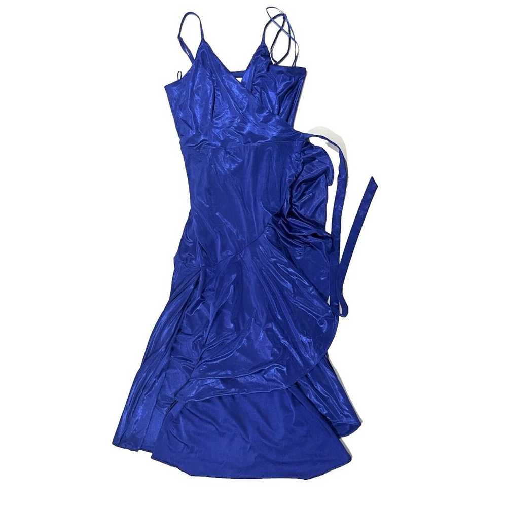 Dress The Population Salome Wrap Dress Electric B… - image 1