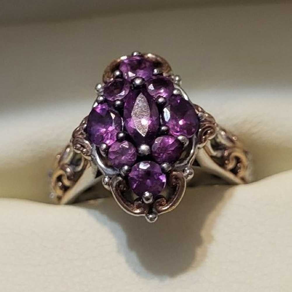 Michael Valitutti Sterling Silver Amethyst Cluste… - image 1