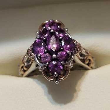 Michael Valitutti Sterling Silver Amethyst Cluste… - image 1