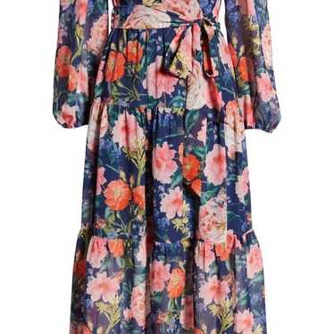 Eliza J Floral Long Sleeve Maxi Dress