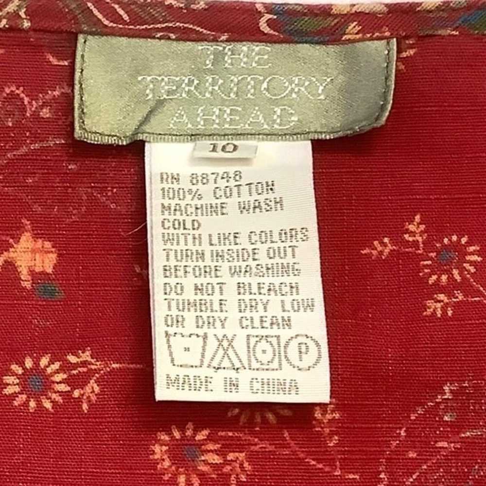 VTG THE TERRITORY AHEAD Sz 10 100% Cotton Shirt D… - image 6