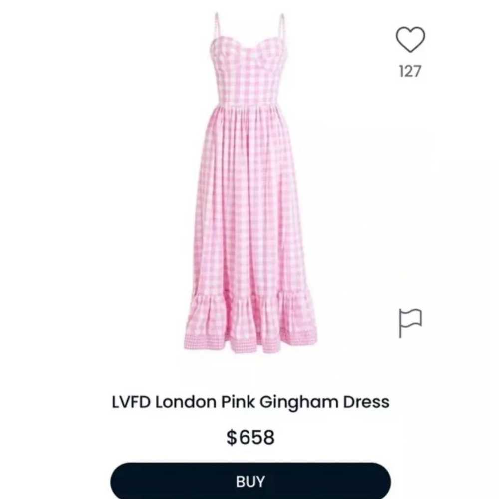 LVFD London Gingham Ruffle Midi Dress Womens Smal… - image 9