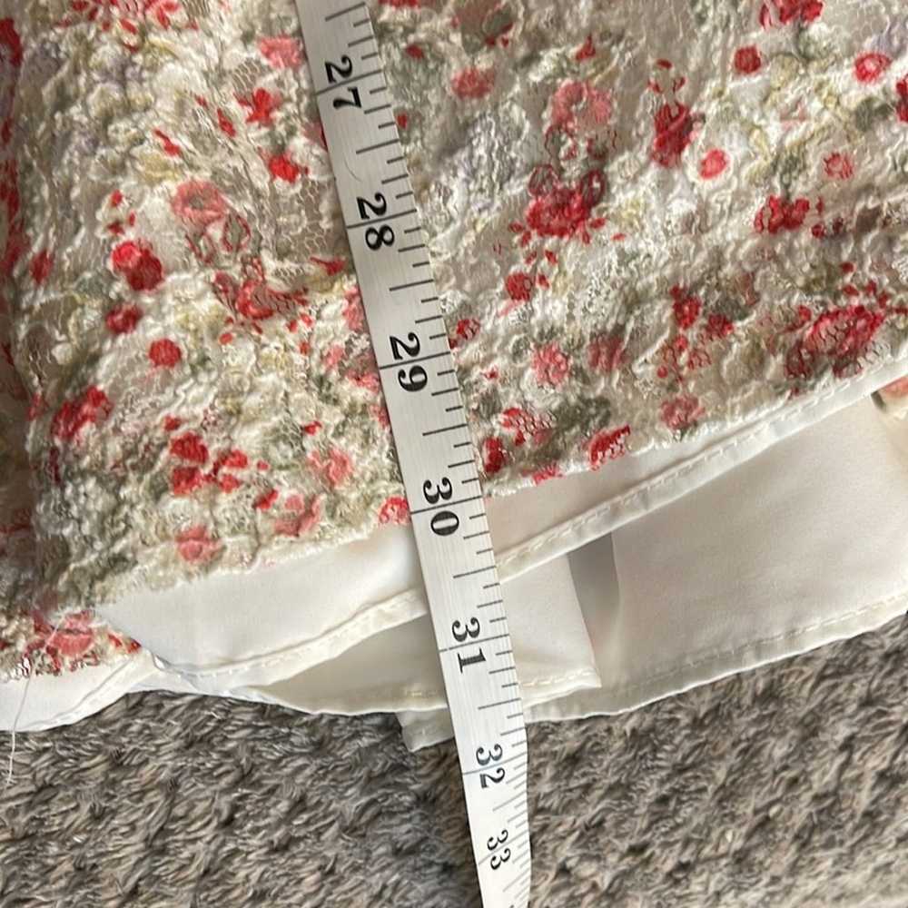 RODARTE For Target White Pink Floral Lace Overlay… - image 9