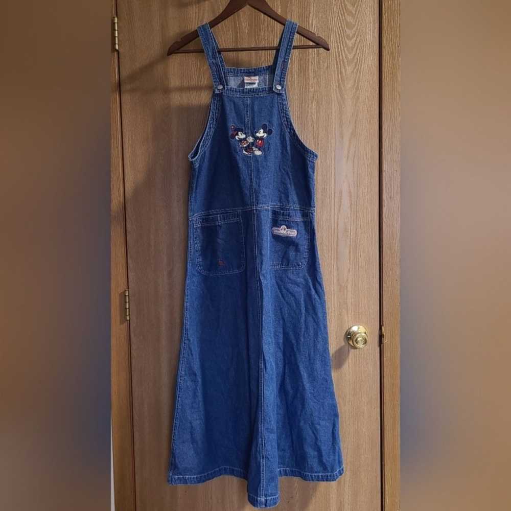 Vintage The Disney Store Denim Embroidered Overal… - image 3