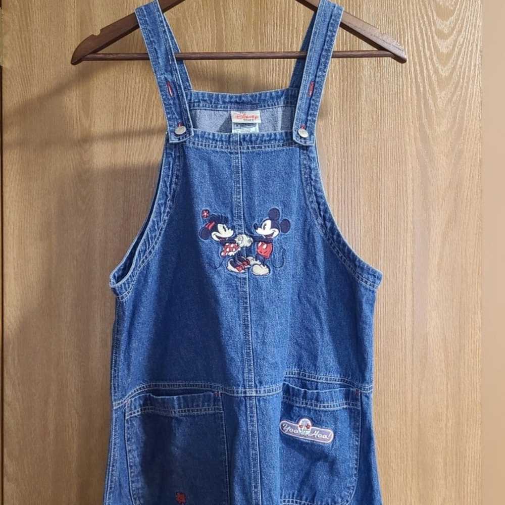 Vintage The Disney Store Denim Embroidered Overal… - image 5