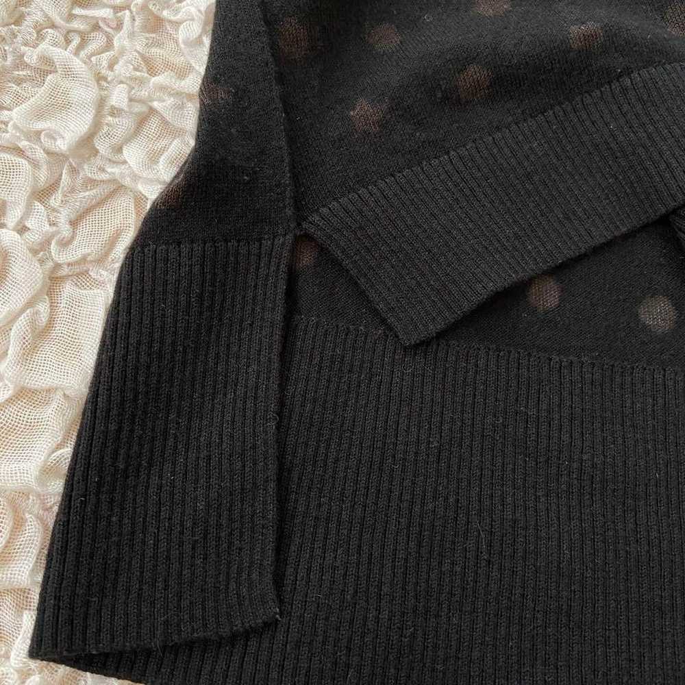 DIESEL Polka Dot Knit Tunic Dress Wool Silk Size S - image 12