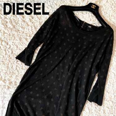 DIESEL Polka Dot Knit Tunic Dress Wool Silk Size S - image 1