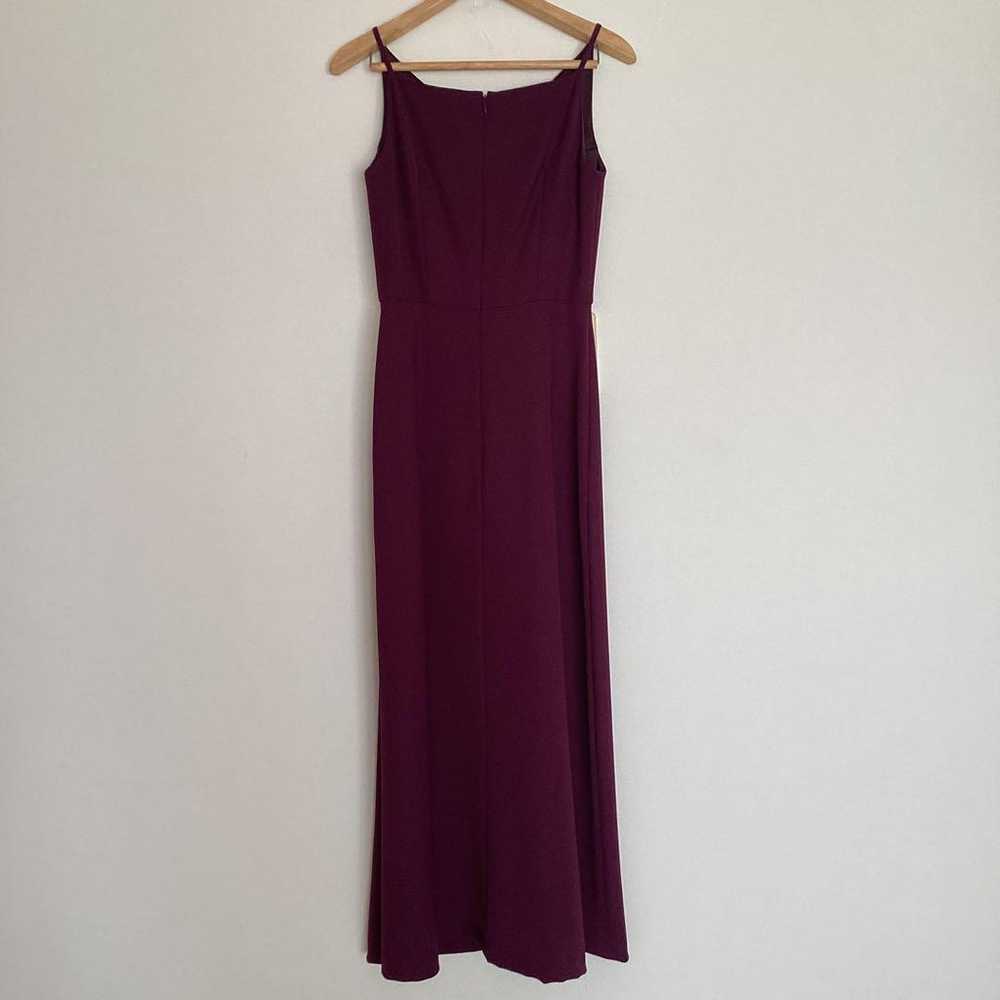 Wine red long dress for performances, stage dress… - image 12