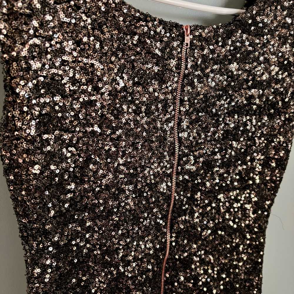 MINKPINK Fireworks Sequin Shoulder Pad Bronze Coc… - image 6